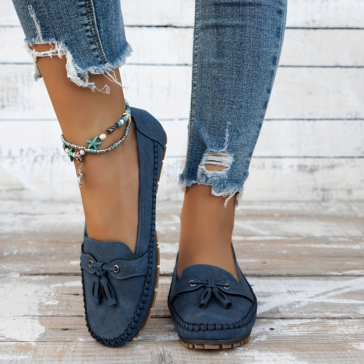 Nadine - klassiska loafers med tofsdetalj