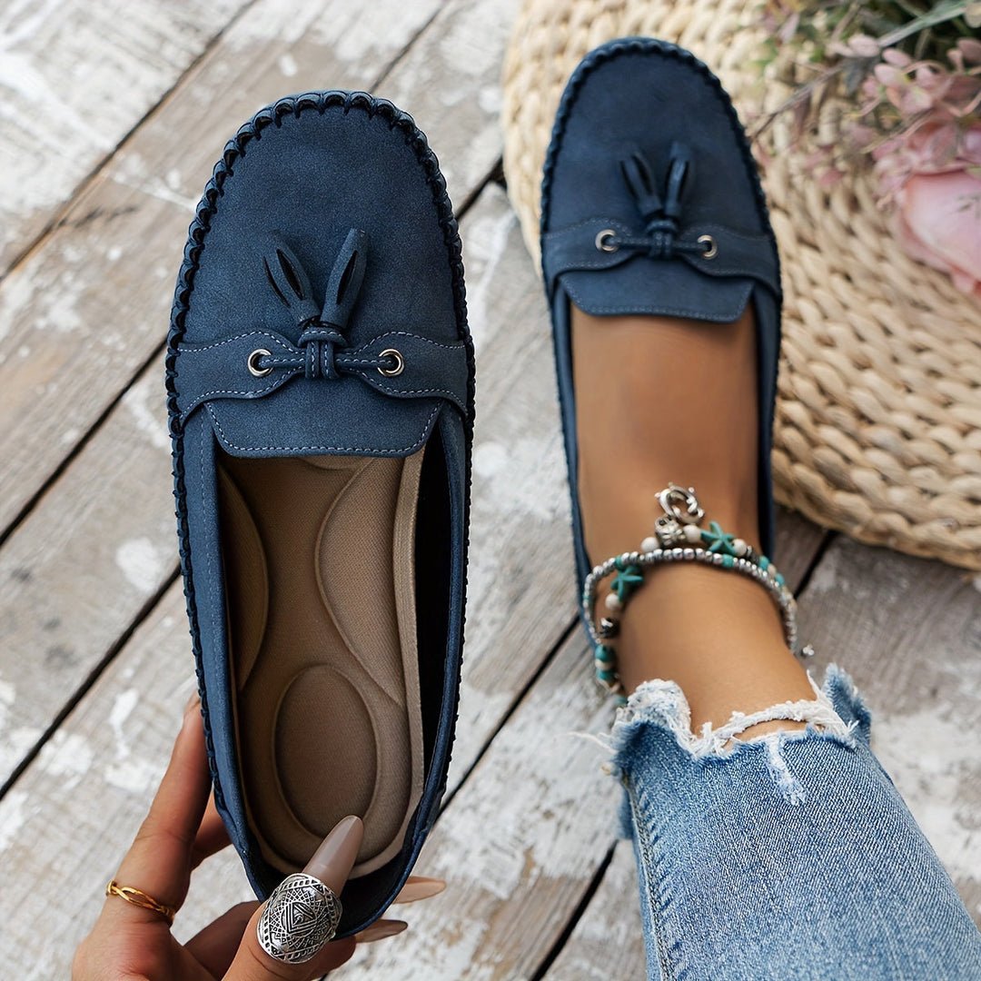 Nadine - klassiska loafers med tofsdetalj